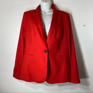 J Crew 8 Wool Red Blazer Black Label